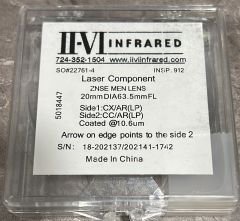 II-VI kızılötesi CO2 lazer odak lensi 20mm DIA63.5mm
