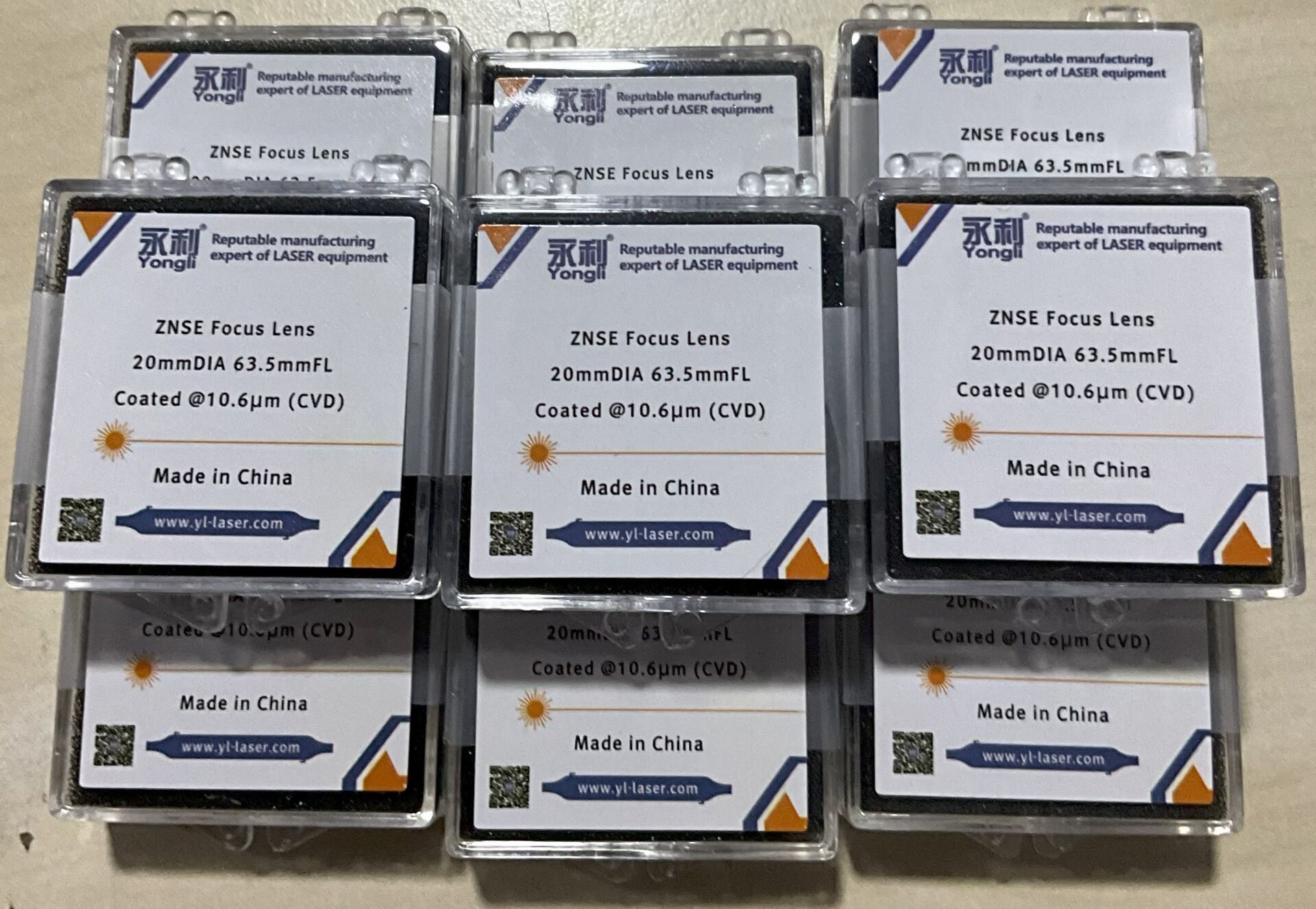 CO2 lazer odak lensi 20mm DIA63.5mm