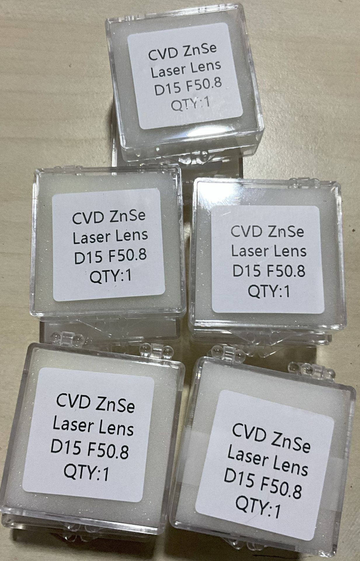 ZnSe CVD Lazer Odaklı Lensler 15mm D15 F50.8