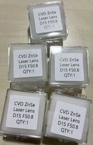 ZnSe CVD Lazer Odaklı Lensler 15mm D15 F50.8