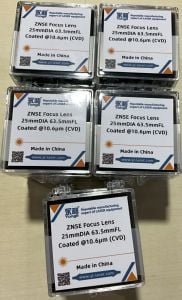 Odak lensi CVD ZnSe Dia 25 FL 63.5mm CO2 Lazer Oyma Kesme Makinesi